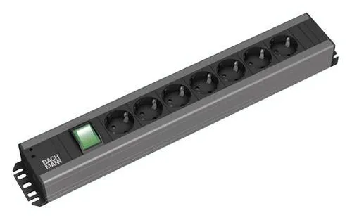 Bachmann Steckdosenleiste Handwerkerleiste 2m, 7-fach - Steckdosen & Zubehör mit 7 Schutzkontakt-Steckdosen, ideal für 19