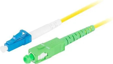 Produktbild 2m Lanberg Mono Lc/upc-sc/apc Simplex Fiber Patch Cord G657a1 Lszh Gelb