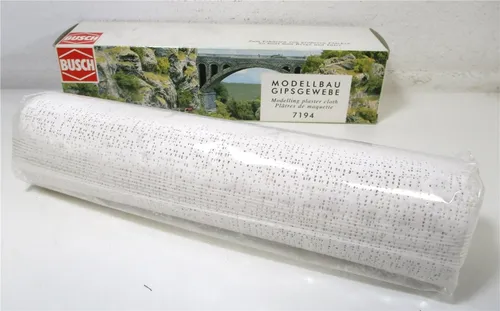 Busch H0 7194 Modellbau-Gipsgewebe 200x20cm OVP (2204h)