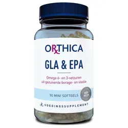 Orthica GLA & EPA - 90 Mini Softgels - Nahrungsergänzungsmittel mit Omega-3- und Omega-6-Fettsäuren für eine ausgewogene Ernährung. Praktische Mini Softgels, ideal für unterwegs und leicht dosierbar.