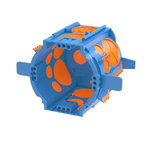 Primo Thermodose THD-70, THD-45, Putzdeckel P722, P26S Dosen-Set, P775 - Steckdosen & Zubehör: Primo Thermodose THD-70 mit nur 68mm Einbautiefe, ideal für platzsparende Installationen, mit 16 Einführungen für vielseitige Anwendungen.