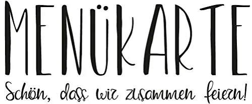 Rayher 29165000 Stempel Menükarte - Schön, dass wir, 4 x 9 cm, Natur