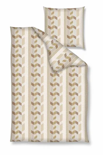 Traumschloss Bettwäsche Baumwolle, Renforcé, 2 teilig, gemustert, sand, beige braun