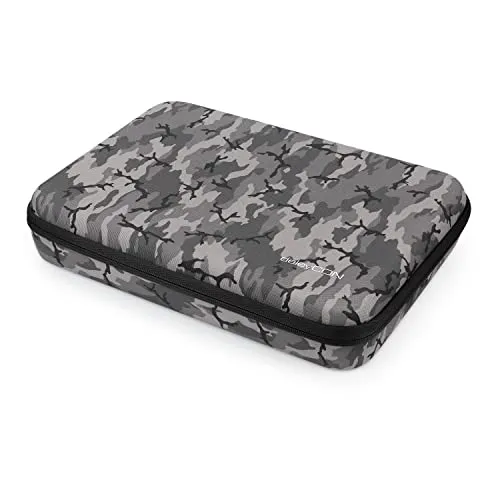 deleyCON Tasche Hardcase für GoPro Actionkamera & GoPro Zubehör Robust Strapazierfähig Staubschutz Aufprallschutz Spritzwasserschutz für GoPro Hero 13 Hero 12 Hero 11 Hero 10 Hero 9 Gr. XL Camouflage