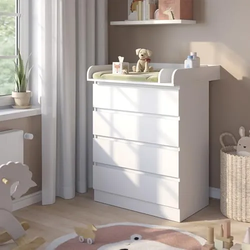 VitaliSpa Wickelkommode Emmi, Weiß, 80 x 111,6 cm in weiß von VitaliSpa