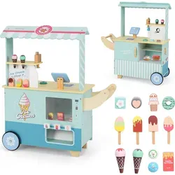 COSTWAY Eiswagen für Kinder mit Kasse & Eismaschine