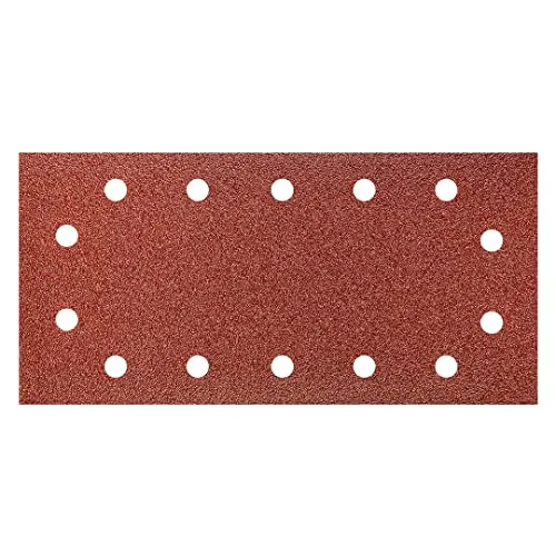 GRAPHITE Klett-Schleifpapier mit Klettunterlage 115x230 mm/93x185 mm, Körnung 40/60/80/100/120/180/240, 5 Stück, mit Löchern, für den Maschinenschliff hergestellt (K240, 115 x 230 mm)