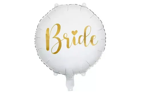 Balon fol.Bride 45cm biały 05266 PartyDeco 5904555005266