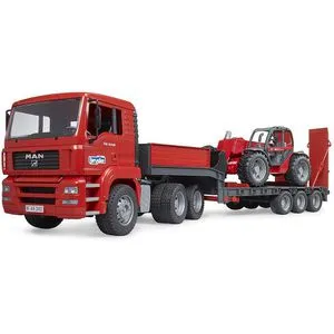 Bruder MAN TGA Tieflader mit Manitou Teleskoplader