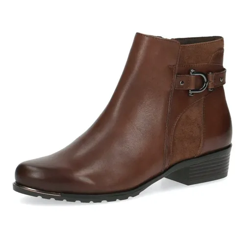 Caprice Damen Schnürstiefelette 9-25334-41 in Cognac Comb, 40 EU - Stilvolle Schnürstiefelette mit Absatz und G-Weite, ideal für den Alltag. Das Wechselfußbett sorgt für individuellen Komfort.