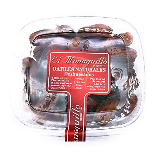 Deglet Nour getrocknete Datteln aus Süd Tunesien - 100 % natürliche Premium Qualität - ohne Kern - glutenfrei - ungeschwefelt- vegan - 400 g, Menge:1 Stück