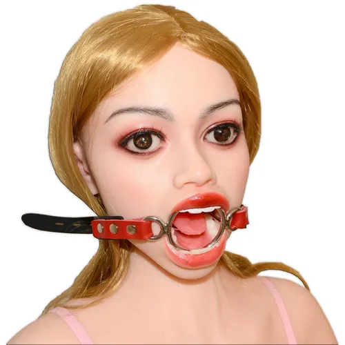Abschließbarer Fetisch Mundknebel mit 2 Metallringe* Sexspielzeug Bondage Erotik