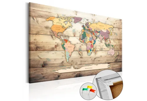 Artgeist Pinnwand The World at Your Fingertips [Cork Map]