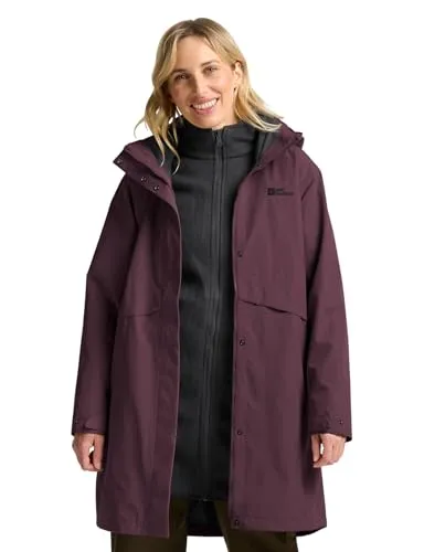 JACK WOLFSKIN BAYLIGHT 3IN1 COAT W - Damenmantel - Funktionsjacke mit 3-in-1-Funktion, wasserdicht und winddicht dank TEXAPORE ECOSPHERE PRO, ideal für wechselhaftes Wetter.