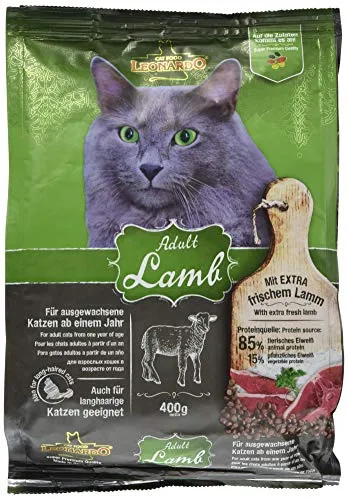 Leonardo Adult Lamb [400g] Katzenfutter | Trockenfutter für Katzen | Alleinfuttermittel für ausgewachsene Katzen Aller Rassen ab 1 Jahr