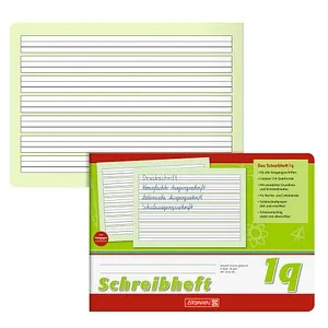 BRUNNEN Schreiblernheft Lineatur 1q 1. Schuljahr liniert DIN A5 quer ohne Rand, 16 Blatt, 1 St.