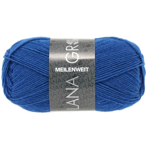 LANA GROSSA Meilenweit 50g | Sockenklassiker, waschmaschinenfest | Handstrickgarn aus 80% Schurwolle & 20% Polyamid | 50g Wolle zum Stricken & Häkeln | 210m Garn FB1293