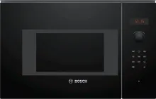 Siemens AG SER4 - BFL523MB1F Mikrowelle Schwarz 800 W - Integrierbare Mikrowelle mit 800 W Leistung, eleganter Edelstahl-Oberfläche und Kindersicherung. Ideal für moderne Küchen!