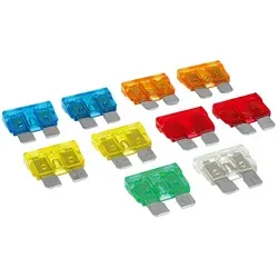 APA Flachsicherungen für Ottomotoren bis 2500 cm3. DIN genormt und Farbcodiert. 29105 Flachsicherung