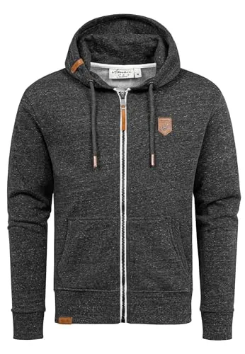 Amaci&Sons Herren Kapuzenpullover Sweatjacke Zipper 4073 Schwarz S - Stylischer Amaci&Sons Kapuzenpullover für Herren, ideal für Freizeit und Sport. Mit praktischem Zipper und bequemer Passform.