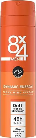 8X4 Deo Spray Men No.20 Dynamic Energy Deodorant 150ml