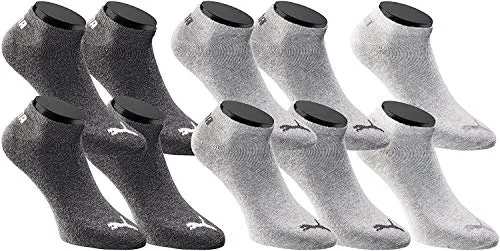PUMA Unisex Basicsocken 10er-Pack Sneakersocken Schwarz 35-38 - Hochwertige 10 Paar Sneakersocken von PUMA, perfekt für den Alltag. Bequeme Baumwoll-Mischung für angenehmen Tragekomfort und Maschinenwäsche geeignet.