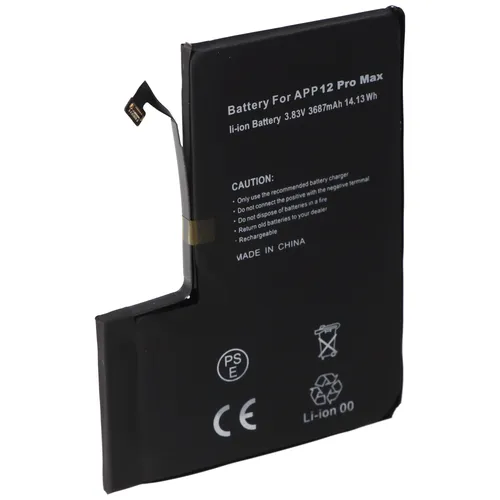 Akku für Apple iPhone 12 Pro Max - Hochwertiger Li-Polymer Akku mit 3687mAh für optimale Leistung, einfach ohne Werkzeug einsetzbar – perfekt für dein iPhone 12 Pro Max.