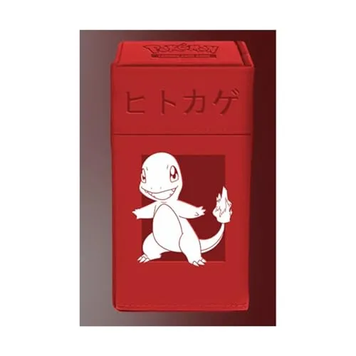 Pokémon Ultra Pro Charmander M2 Deck Box - Sammelkarten Aufbewahrungsbox mit stilvollem Charmander-Design, bietet sicheren Schutz für bis zu 75 Karten und verfügt über eine praktische Schublade für Zubehör.