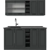 Vicco Küchenzeile R-Line, Anthrazit 160 cm in grau von Vicco