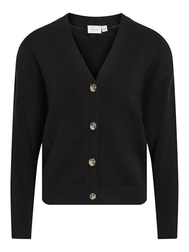 Vila Strickjacke VIRIL V-NECK KNIT CARDIGAN - NOOS - Cardigans, klassischer Look mit V-Ausschnitt, bequemes Feinstrickmaterial für langanhaltenden Tragekomfort und vielseitige Kombinationsmöglichkeiten.