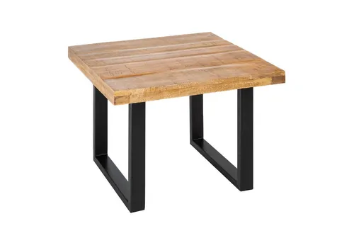 riess-ambiente Couchtisch IRON CRAFT 60cm - Couchtisch aus hochwertigem Mangoholz mit einzigartiger Maserung und handgearbeiteten Metallbeinen im Industrial Design – ein individueller Eyecatcher für Ihr Wohnzimmer.