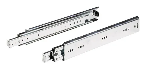 Hettich Kugelauszug KA 4620, 90 kg Tragkraft - Schubkastenführung & Auszugtechnik mit Überauszug und Ausrollsicherung, bietet hohe Seitenstabilität und leichtes Herausnehmen dank Entriegelungshebel.