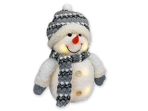 LED Deko Schneemann beleuchtet Dekofigur Weihnachtsdekoration Höhe ca. 26 cm