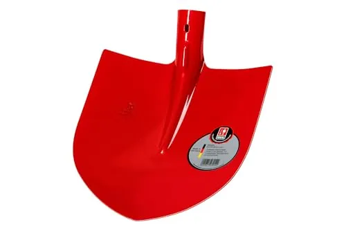 IDEAL-Baumeister Schaufel |Typ Frankfurt | rot pulverbeschichtet | ohne Stiel | 300 x 270 mm | 960 gramm | Zum Materialtransport und für Aufgrabungen in festen und steinigen Böden