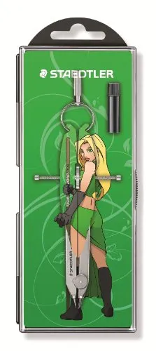 Staedtler 556 00 Mars Comfort 556 Präzisions-Geometriezirkel Manga Edition im Klappdeckeletui, Leila