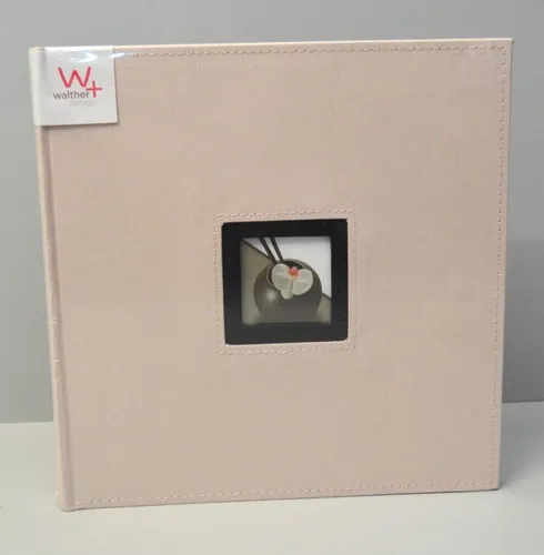 Walther design Black & White 30x30 cm Buchalbum Fotoalbu 50 Seiten Grau FA-217-D