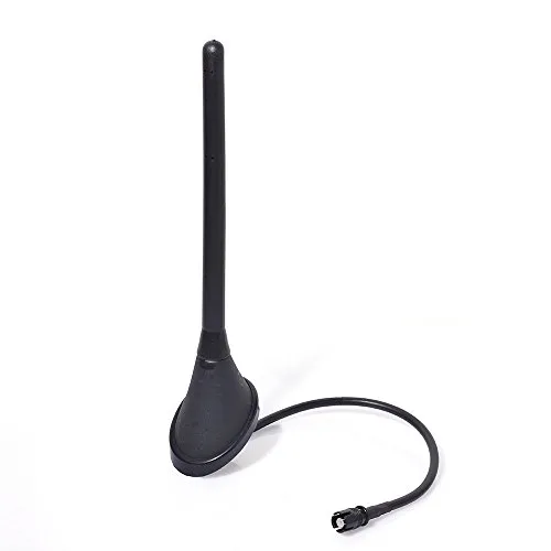 Eightwood Autoradio Antenne KFZ Antenne Dachantenne 16V Verstärker Raku 2 II passend für Anti Originalradio Noise Stab 17,5cm 60 Grad MEHRWEG