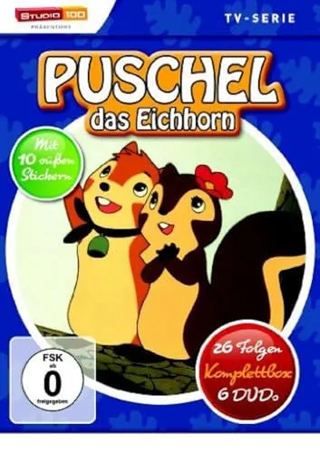 Puschel - Das Eichhorn Komplettbox [6 DVDs] - Filme, die gesamte Abenteuerwelt von Puschel auf 6 DVDs, ideal für die ganze Familie und ohne Altersbeschränkung.