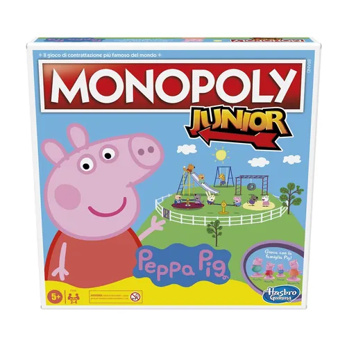 Hasbro Monopoly Junior: Peppa Pig - Kinderspiel mit Peppa Pig-Motiv, ideal für spannende Familienspielabende und fördert das strategische Denken der Kleinen.