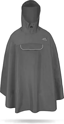 normani Premium Wasserdichter Regenponcho Poncho mit Kapuze und seitlichen Einschubtaschen