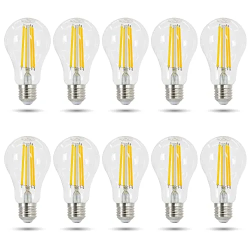E27 LED Leuchtmittel 11W Dimmbar 230V warmweiß 3000K Form A67 Ø67mm Lampen Filament Retro 1500 Lumen DE-Händler 10er Set