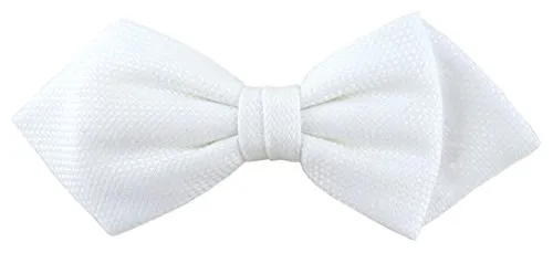 TigerTigerTie Spitzfliege Pique in weiss gemustert, vorgebundene Schleife 100% Baumwolle + Aufbewahrungsbox