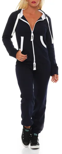 Damen Jumpsuit 9T5 mit Baumwolle Jogginganzug Trainingsanzug Einteiler Overall