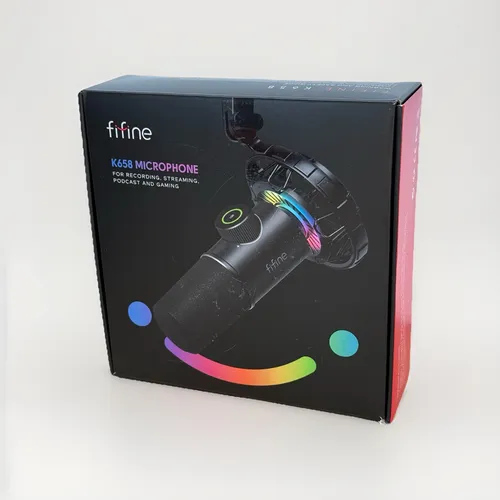 FIFINE Mikrofon PC USB C - Gaming Mikrofon mit RGB - Mikrofon für PC, PS4/PS5 und Mac mit 16BIT/48KHZ Klangqualität, RGB-Beleuchtung und stufenloser Lautstärkeregelung für ein optimales Gaming-Erlebnis.