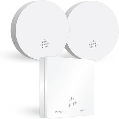 ELRO FF4610 Design-Brandschutz-Kit - Rauchmelder und Kohlenmonoxid-Melder im ultraflachen Design, mit 10-Jahres-Batterie für zuverlässigen Schutz und einfache Installation, entspricht den europäischen Normen EN14604 und EN50291.