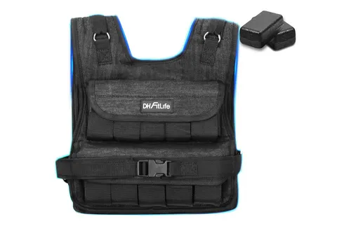 DH FitLife Gewichtsweste 10kg/20kg - Kompakt und Stabil für Muskelaufbau - Gewichtswesten für Ausdauer- & Krafttraining, ergonomisches Design mit verstellbarem Gewicht für optimale Anpassung und Komfort während des Trainings.