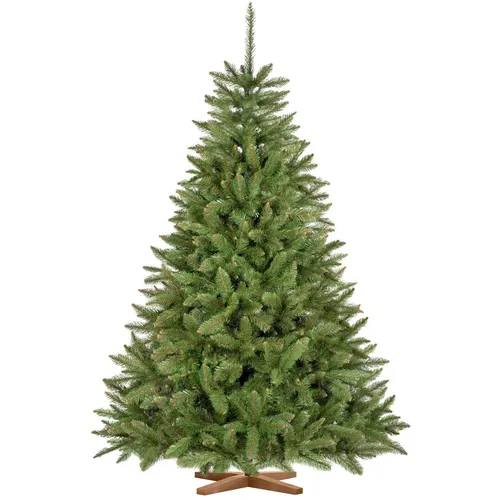 Produktbild FairyTrees Künstlicher Weihnachtsbaum 180 cm Fichte Natur mit Holzständer