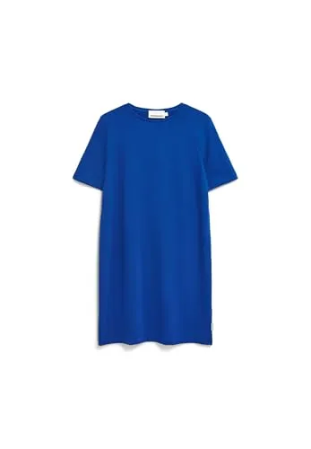 ARMEDANGELS Damen Jerseykleid MAARILIANA Loose Fit in Lapis Blue - Stylisches Loose Fit Kleid aus LENZING™ ECOVERO™ Viskose-Mix, ideal für lässige Anlässe. Hergestellt in Portugal mit Fokus auf nachhaltigen Materialien.