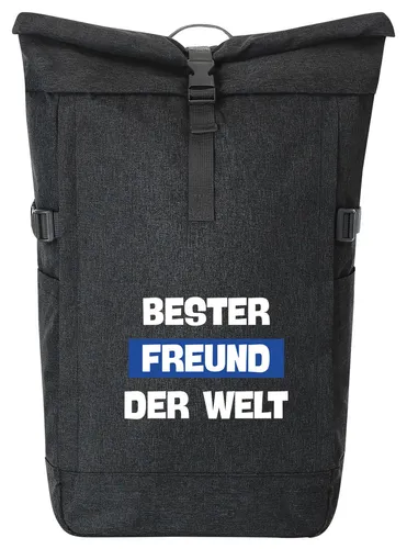 Huuraa Kurierrucksack „Bester Freund der Welt“ 30-44 Liter Black Melange