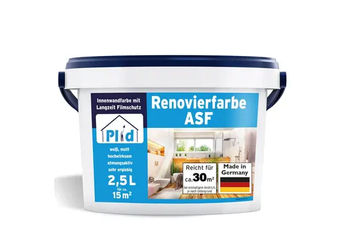 plid Wandfarbe Renovierfarbe ASF Weiß 2,5l